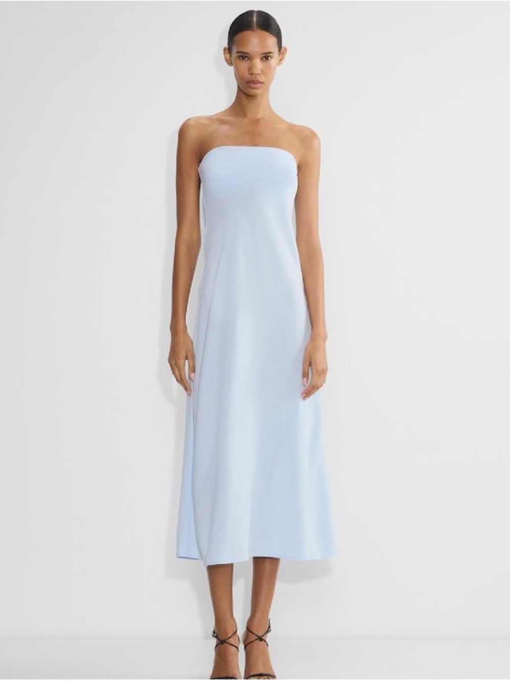 Aritzia Glance Light Blue MIDI Dress, babaton Strapless